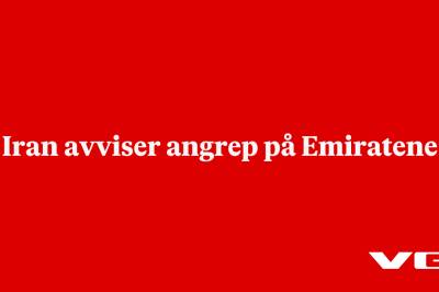 Iran avviser angrep på Emiratene