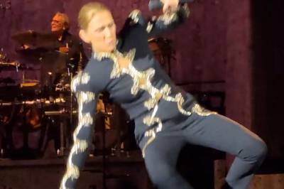 Her går det galt for Celine Dion