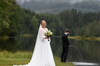Bryllupsbildet gikk viralt: – Pappa så potensialet