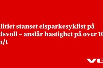 Politiet stanset elsparkesyklist på Eidsvoll – anslår hastighet på over 100 km/t