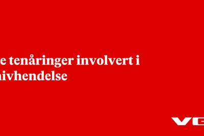 Tre tenåringer involvert i knivhendelse