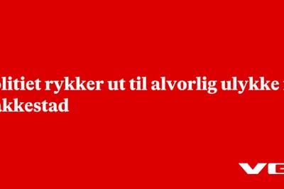 Politiet rykker ut til alvorlig ulykke i Rakkestad