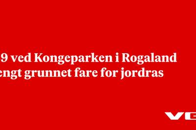 E39 ved Kongeparken i Rogaland stengt grunnet fare for jordras