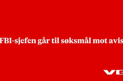 FBI-sjefen går til søksmål mot avis