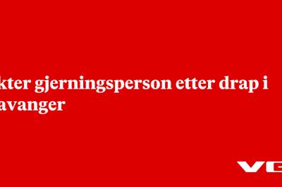 Jakter gjerningsperson etter drap i Stavanger