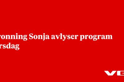 Dronning Sonja avlyser program torsdag