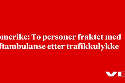 Romerike: To personer fraktet med luftambulanse etter trafikkulykke