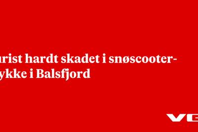Turist hardt skadet i snøscooter-ulykke i Balsfjord
