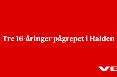 Tre 16-åringer pågrepet i Halden