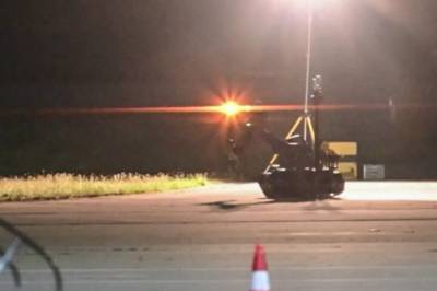 Drone med eksplosiver på tysk flyplass