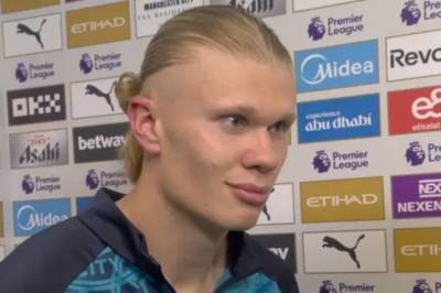 Sky Sports måtte sensurere Erling Haaland under intervjuet etter Arsenal-seieren