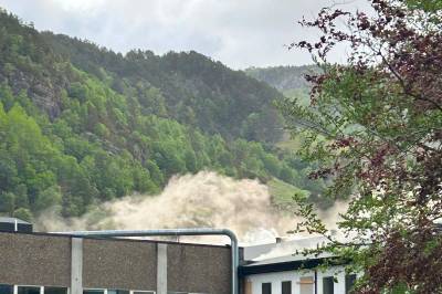 Kraftig brann ved Gilje vindusfabrikk i Dirdal