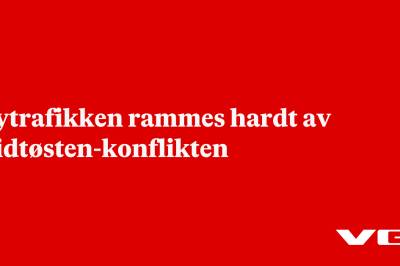 Flytrafikken rammes hardt av Midtøsten-konflikten