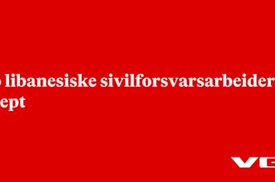 To libanesiske sivilforsvarsarbeidere drept