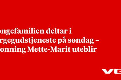 Kongefamilien deltar i sørgegudstjeneste på søndag – dronning Mette-Marit uteblir