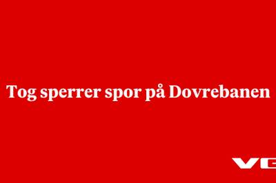 Tog sperrer spor på Dovrebanen