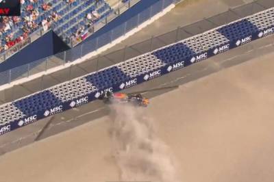 Her går det galt for Verstappen