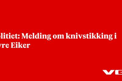 Politiet: Melding om knivstikking i Øvre Eiker
