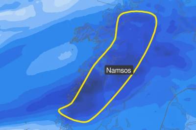 Farevarsel om snø i Trøndelag