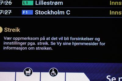 Togstreiken: 402 innstilte avganger søndag, mandag og tirsdag