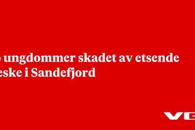 To ungdommer skadet av etsende væske i Sandefjord