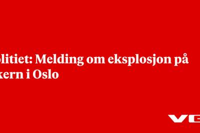 Politiet: Melding om eksplosjon på Økern i Oslo