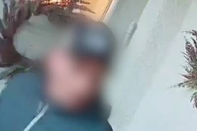 Sekunder etter er tyven i huset