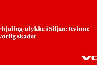 Firhjuling-ulykke i Siljan: Kvinne alvorlig skadet