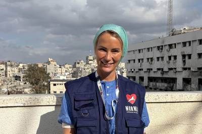 Anne Kristin (34) bistår i krigsruinene på Gaza