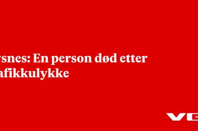 Tysnes: En person død etter trafikkulykke