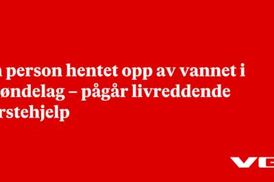 En person hentet opp av vannet i Trøndelag – pågår livreddende førstehjelp