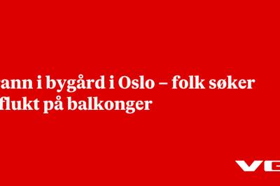Brann i bygård i Oslo – folk søker tilflukt på balkonger