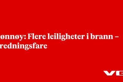 Brønnøy: Flere leiligheter i brann – spredningsfare