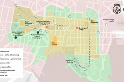 Her kommer du deg innenfor sikkerhetssonen i Oslo på gravferdsdagen