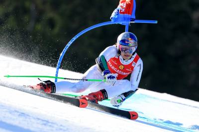 Lucas Pinheiro  Braathen til topps i storslalåmen - tok innpå Odermatt