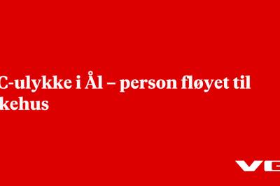 MC-ulykke i Ål – person fløyet til sykehus