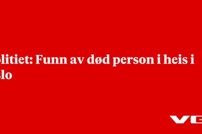 Politiet: Funn av død person i heis i Oslo