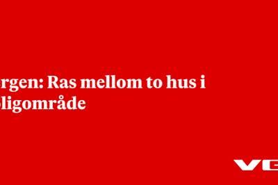 Politiet: Ras i boligstrøk i Bergen