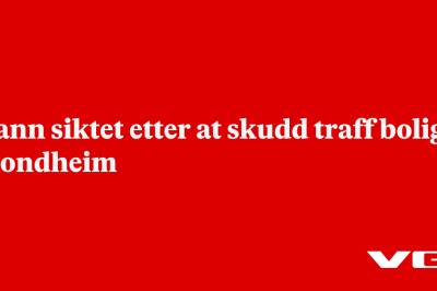 Mann siktet etter at skudd traff bolig i Trondheim
