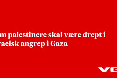 Fem palestinere skal være drept i israelsk angrep i Gaza