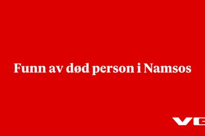 Funn av død person i Namsos
