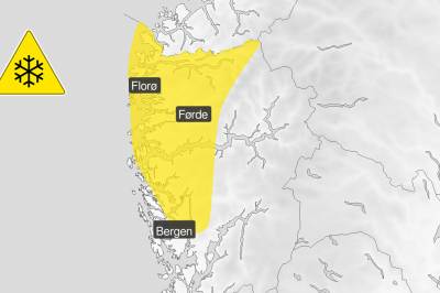 Gult farevarsel for snø