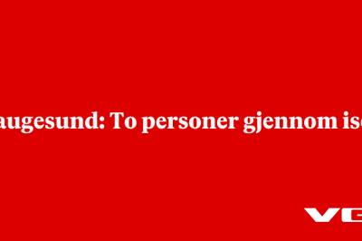 Haugesund: To personer gjennom isen