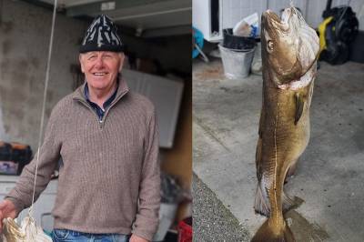 Fanga giganttorsk på 36 kilo: – Heldt på å få sjokk