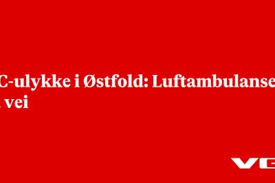 MC-ulykke i Østfold: Luftambulanse på vei