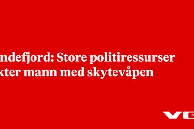 Sandefjord: Store politiressurser jakter mann med  skytevåpen