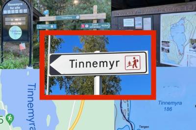 Tinnemyr har blitt til Tinnemyra på kartet – hva med skiltet?
