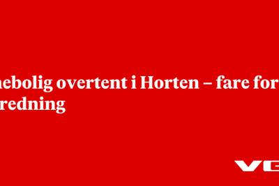 Enebolig overtent i Horten – fare for spredning