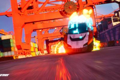 Screamer historien presenteres i en fortellende trailer