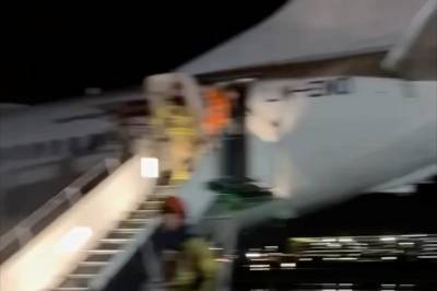 Her har flyet landet i Amsterdam